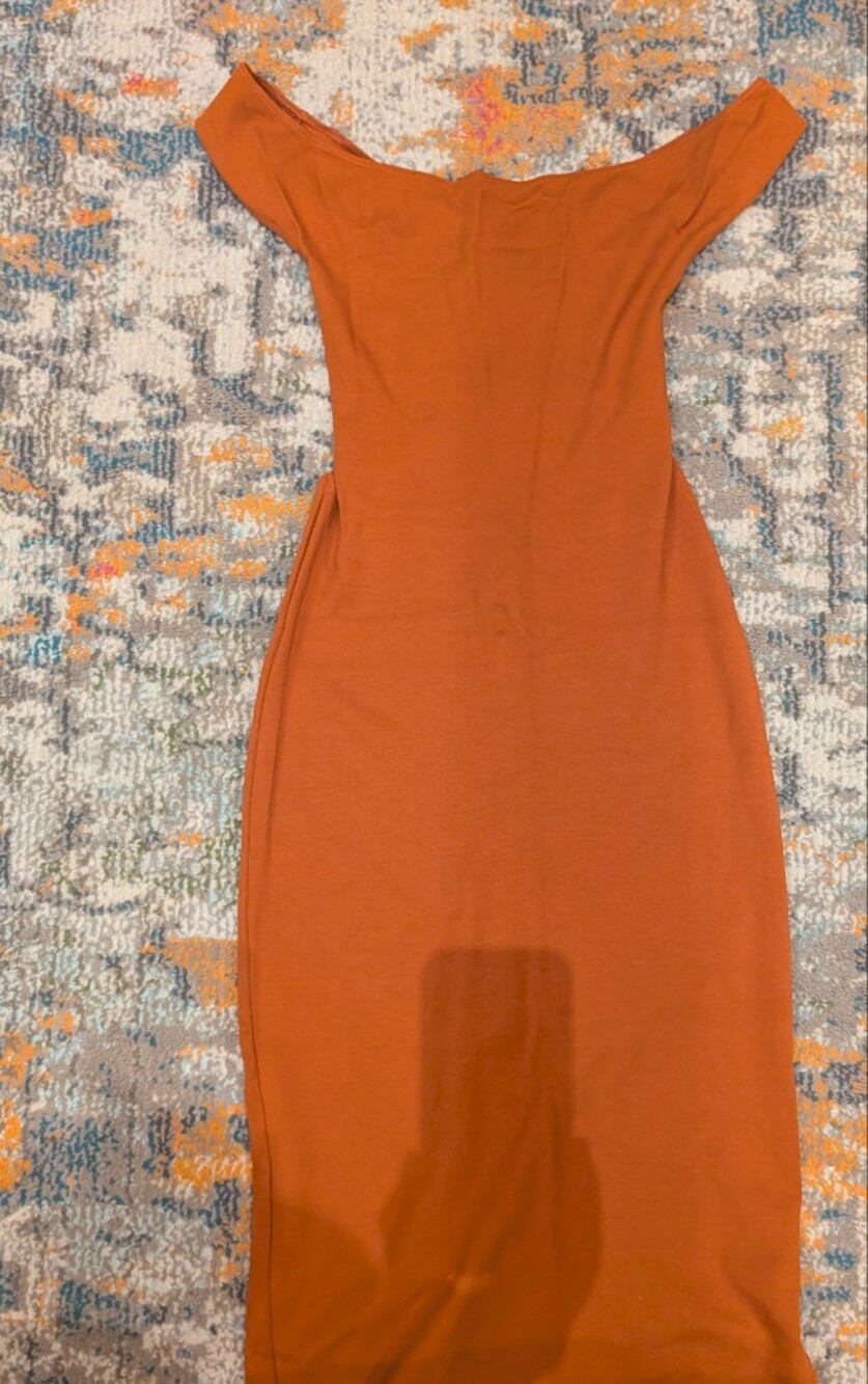 American Apparel Orange Midy Body on Dress